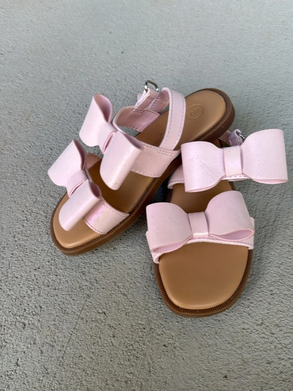 Cat & Jack Light Pink Bow Strap Sandals